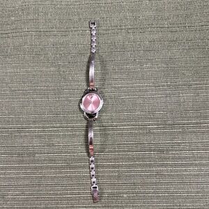 Movado Pink Dial Silver Bracelet Women's Watch